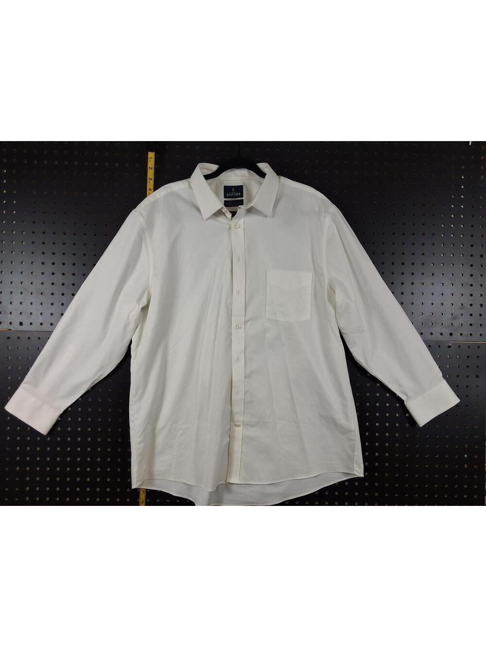Stafford Men's White Dress Shirt XL